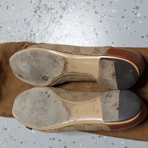 Gucci women's slip on monogram with bamboo size 6 - Picture 9 of 11